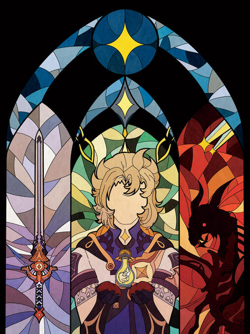 1 Character Stain Glass